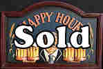 Happy Hour Pub/Tavern 3 Dimensional Wood Bar Sign