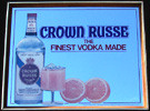 Crown Russe The Finest Vodka Made Vintage Bar Mirror