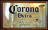 Corona Extra Dominator Oak Framed Bar Back Mirror