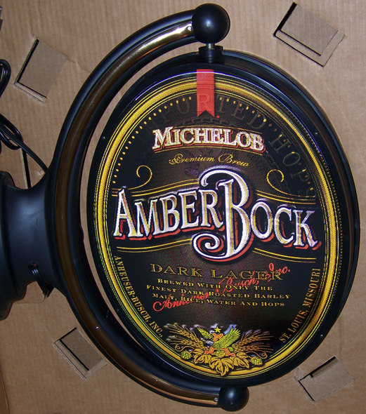 Michelob Quad Lenticular Illuminated Rotating Pub Sign