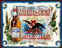 Anheuser Busch Bottled Beers Tin Sign