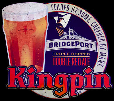 BridgePort KINGPIN Double Red Ale NEW Tin Sign