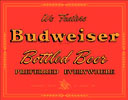 Budweiser Bottled Beer Retro Tin Sign
