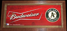 Budweiser Oakland Athletics Beveled Glass Mirror