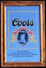 Coors Beer Oak Framed Bar Mirror