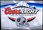 Coors Light Oakland Raiders Tin Sign