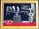Miller High Life Girl 40's Radio Show Heritage Bar Back Mirror
