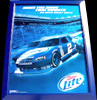 Miller Lite NASCAR Kurt Busch Car #2 Reflective Glass Plaque Bar Mirror