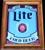 Miller Lite 1980 Oak Framed Classic Bar Mirror