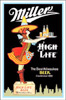 Miller High Life Miller Girl Server Tin Sign