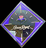 Crown Royal Canadian Whiskey Diamond Shaped Bar Mirror Clock