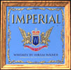 Imperial Whiskey from Hiram Walker Oak Framed Vintage Bar Mirror