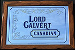 Lord Calvert Canadian Scalloped Wood Frame Vintage Bar Mirror