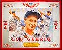 Seagram's 7 Whiskey Lou Gehrig Baseball Sports Bar Mirror