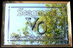 Seagram's VO Canadian Whiskey Beveled Glass Bar Back Mirror