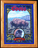 Coors Buffalo Reflective Glass Plaque