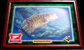 Miller High Life Fish Mirror Series Smallmouth Bass Wildlife Mirror