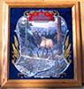 Old Milwaukee Elk Wildlife Reflective Glass Plaque