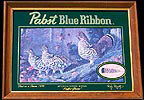 Pabst Blue Ribbon Ruffed Grouse Reflective Glass Wildlife Plaque