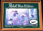 Pabst Blue Ribbon Woodcock Reflective Glass Wildlife Plaque