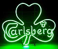 Carlsberg Beer Irish Shamrock Neon Sign