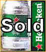Heineken Tin Keg Can & Street Sign Combo