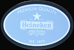 Heineken Etched Glass New Oval Huge Bar Mirror