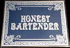 Honest Bartender Etched Glass Bar Mirror