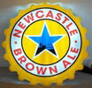 Newcastle Brown Ale Neon Illuminated Bottle Cap Bar Sign