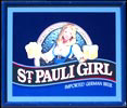 Saint Pauli Girl Beer Used Bar Mirror