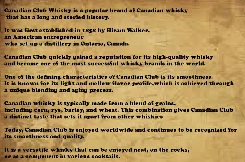 Canadian Club Whisky Description