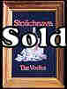 Stolichnaya Vodka Wood Framed Reflective Glass Plaque
