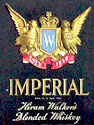 Imperial Whiskey from Hiram Walker Oak Framed Vintage Bar Mirror