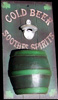 Cold Beer Soothes Spirits Irish Bottle Opener 3D Wood Sign with Barrel Bottle Cap Catcher