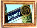 Bohemia Imported Mexican Beer Oak Framed Bar Mirror