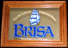 Brisa Cerveza Oak Framed Bar Mirror - Collectible Bar Decor