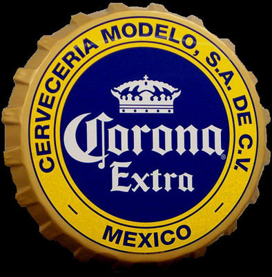 Corona Extra Bottlecap Tin Sign