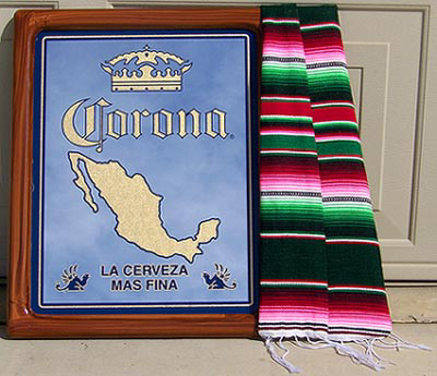 Corona Mexican Serape Mirror