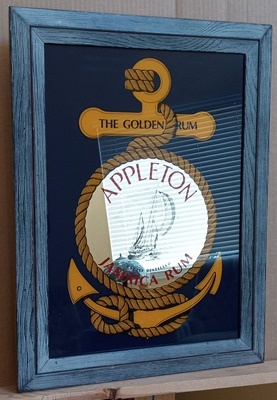 Appleton Estate Jamaica Rum nautical vintage bar mirror