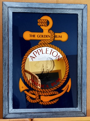 Appleton Estate Jamaica Rum nautical vintage bar mirror