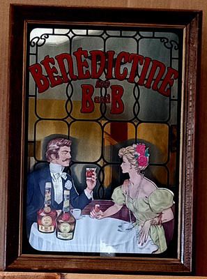 Benedictine B and B Liqueur Vintage Bar Mirror