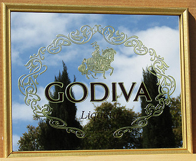 Godiva Liqueur Vintage Bar Mirror