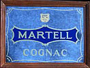 Martell Cognac Smoked Glass Bar Mirror
