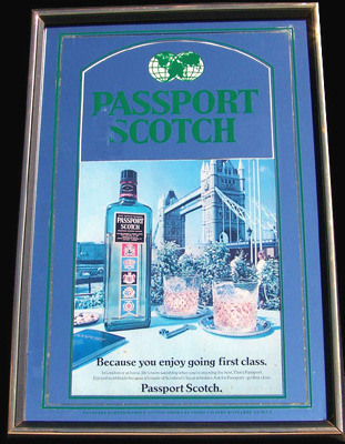 Passport Scotch Vintage Bar Mirror