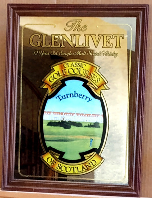 Glenlivet Scotch Whisky Turnberry Classic Golf Courses Of Scotland Vintage Bar Mirror