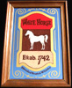 White Horse Scotch Whisky Tavern Plaque Vintage Bar Mirror