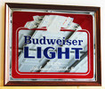 Budweiser Light Vintage Bar Mirror – Collectible Bar Decor