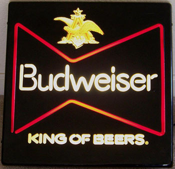 Budweiser Illuminated King of Beers Vintage Illuminated Sign