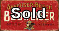 Budweiser Anheuser Busch Retro Tin Sign