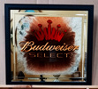 Budweiser Select 2005 Beveled Glass Bar Mirror – Collectible Bar Decor